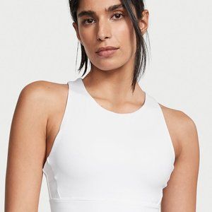 Essential Strappy Support Longline Sports Bra- White- XL Victoria's Secret